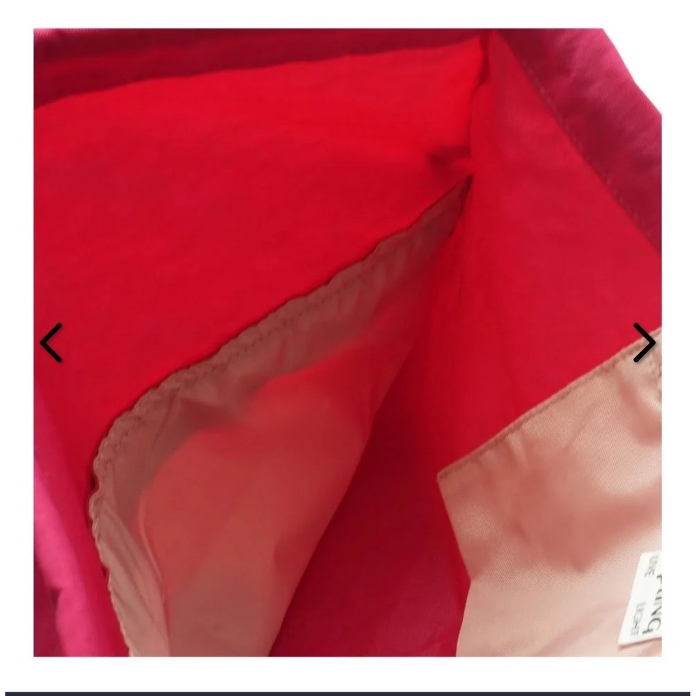 Kipling Pink Drawstring Backpack Monkey Charm Fro… - image 6